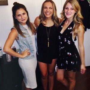 Midi striped round neck dress